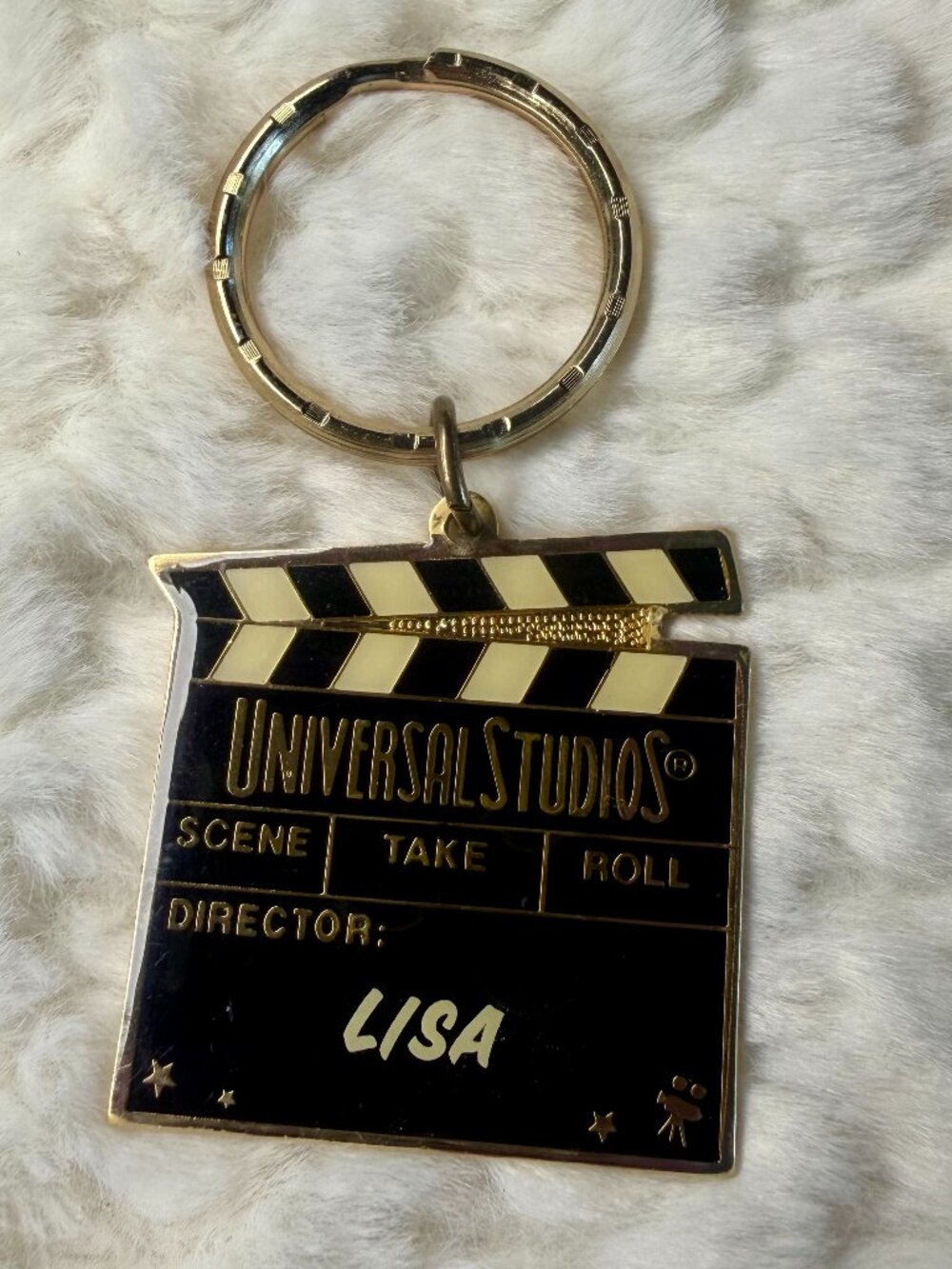 Vintage Universal Studios Director's Clapper Personalized "Lisa" Metal Keychain